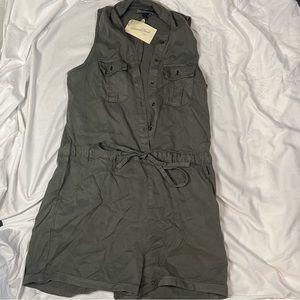 Army green romper button up tank by Universal Thread, size XS